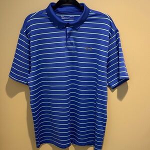 Under Armour | Men's Polo in Blue and White Stripes